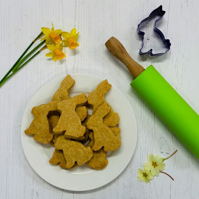 Plate of Easter bunny biscuits