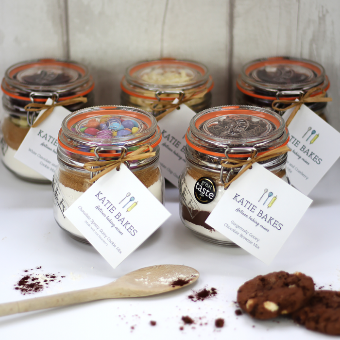 A selection of baking mixes in a jar that may be included in the subscription gift.