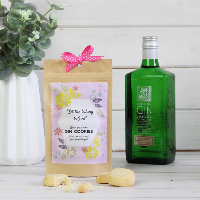 Personalised Bake Your Own Gin Cookie Mix – Pink