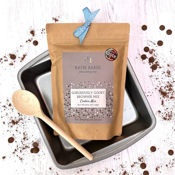 Eco Chocolate Brownie Baking Kit with Baking Tin and Wooden Spoon