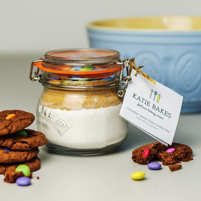 Smartie Cookie Mix in a Kilner jar
