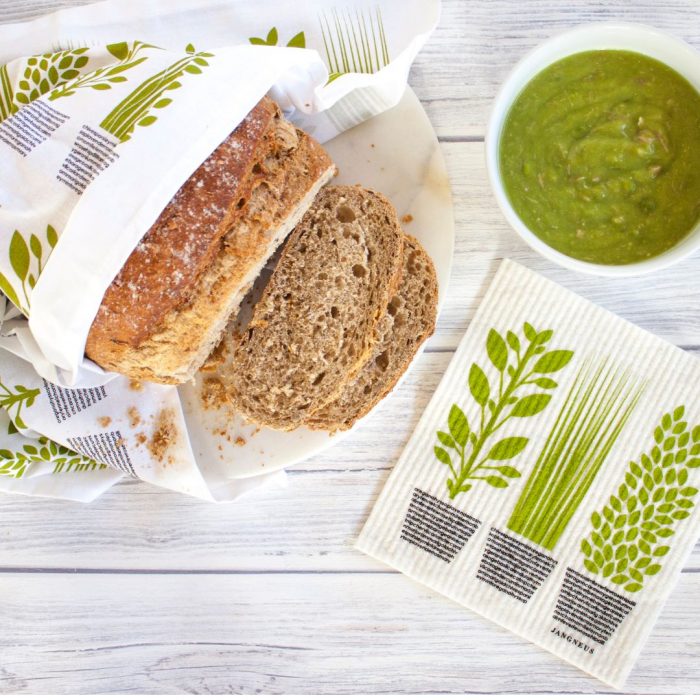 Herbs Eco-friendly Dishcloth and Tea Towel Gift Set