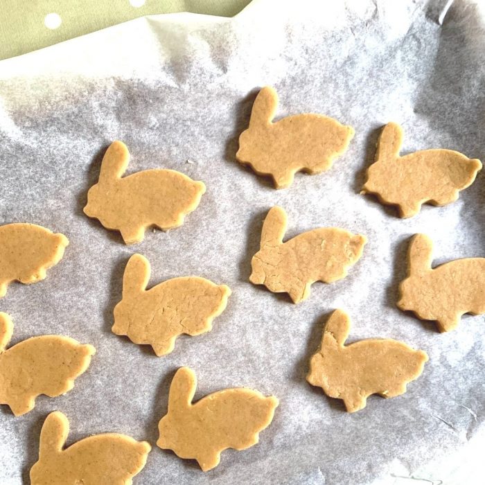 Easter bunny shape shortbread bunny biscuits