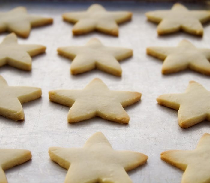tray of star shaped cookies